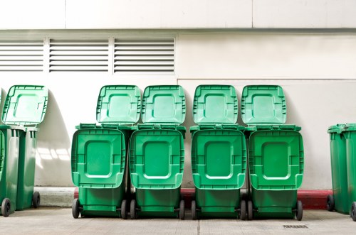 Collection vans and recycling logistics for commercial waste